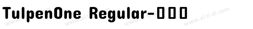TulpenOne Regular字体转换